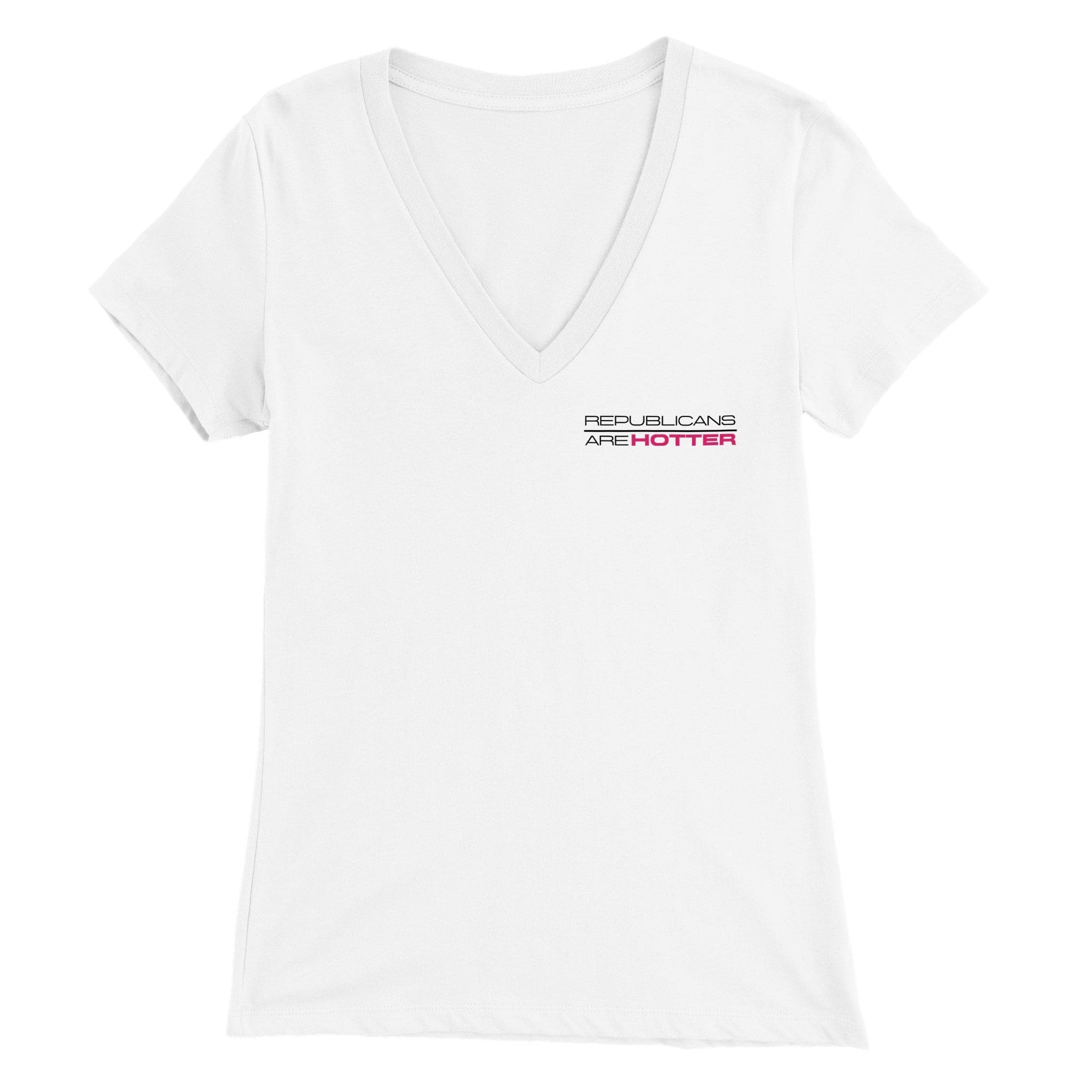 Pink Elephant Womens V-Neck T-shirt