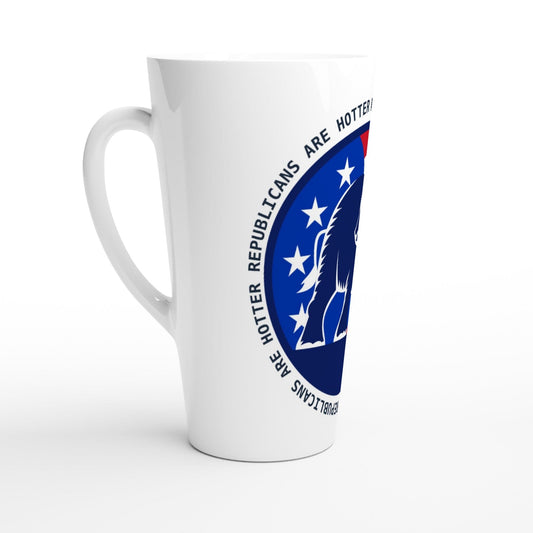 Angry Elephant White Latte 17oz Ceramic Mug